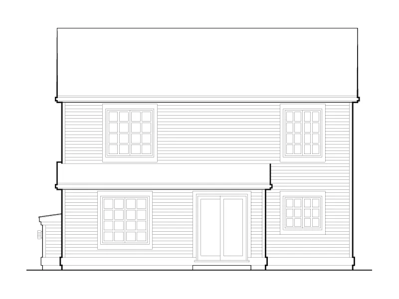 Traditional House Plan Rear Elevation - Ramsey Park Country Home 011D-0368 - Shop House Plans and More