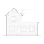 Country House Plan Rear Elevation - Plum Valley Narrow Lot Home 011D-0378 - Shop House Plans and More