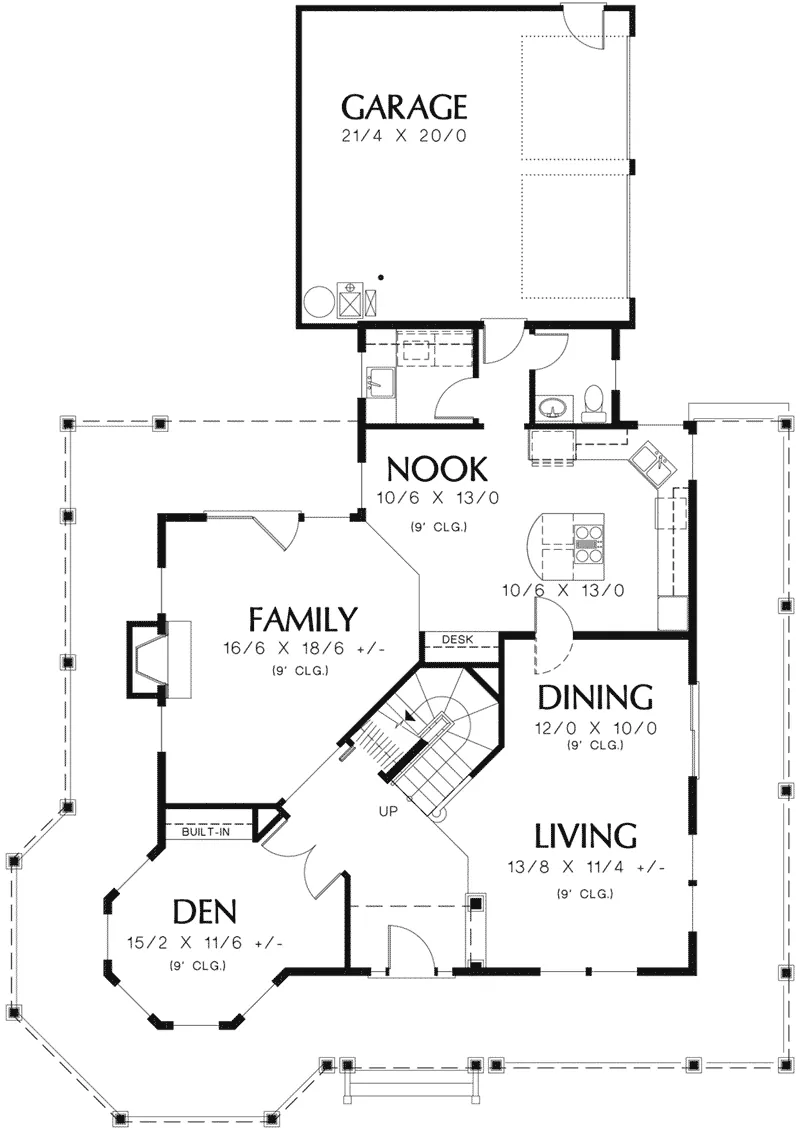 Victorian House Plan First Floor - Emily Lane Victorian Home 011D-0393 - Search House Plans and More