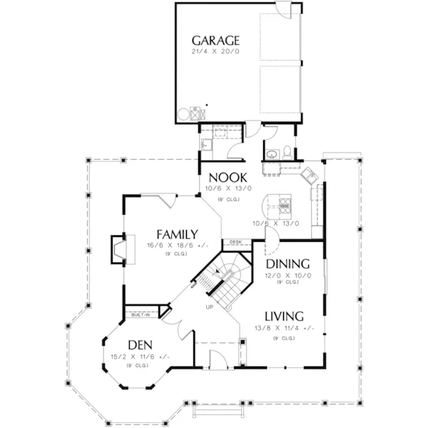 Southern House Plan First Floor - Emily Lane Victorian Home 011D-0393 - Search House Plans and More