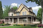 Southern House Plan Front Image - Emily Lane Victorian Home 011D-0393 - Search House Plans and More