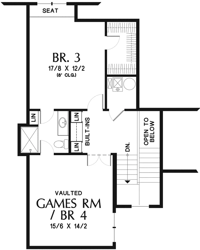 Rustic House Plan Second Floor - Verbena Verbena Hill Craftsman Home | Contemporary Craftsman-Style Home Plans