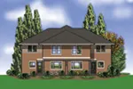 Lake House Plan Rear Photo 01 - Bluff Lookout Modern Duplex 011D-0427 - Shop House Plans and More