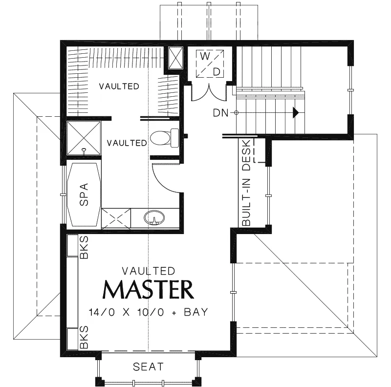 Contemporary House Plan Second Floor - Daxton Sloping Lot Home 011D-0430 - Search House Plans and More