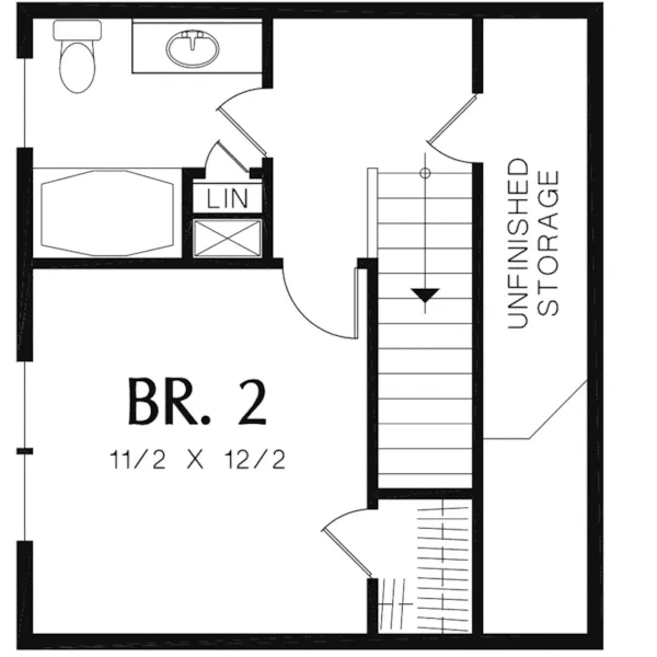 Craftsman House Plan Second Floor - Sage Creek Country Home 011D-0434 - Shop House Plans and More