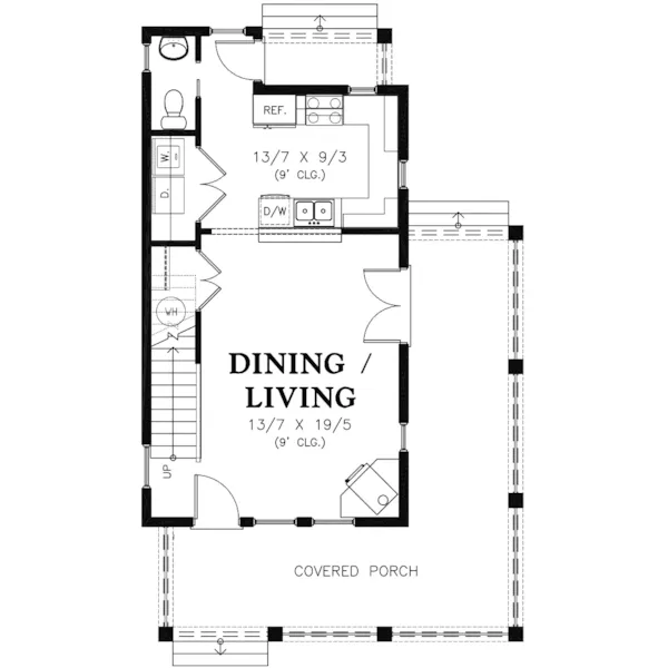 Cabin & Cottage House Plan First Floor - Haverhill Lane Country Home 011D-0446 - Search House Plans and More