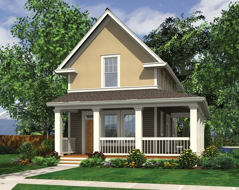 Arts & Crafts House Plan Front of Home - Haverhill Lane Country Home 011D-0446 - Search House Plans and More