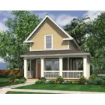 Arts & Crafts House Plan Front of House 011D-0446