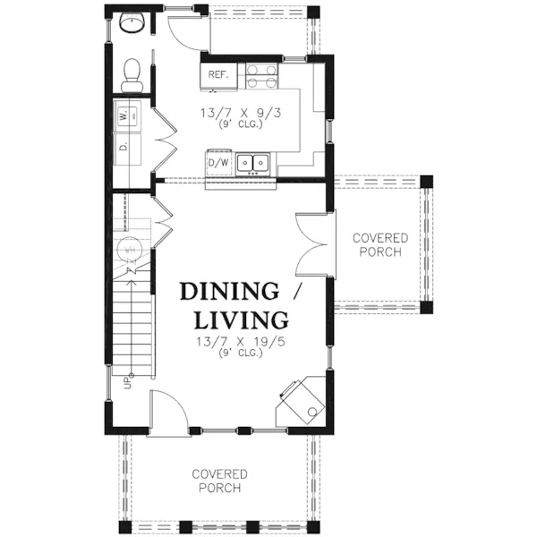 Country House Plan First Floor - Sunflower Lane Country Home 011D-0447 - Shop House Plans and More