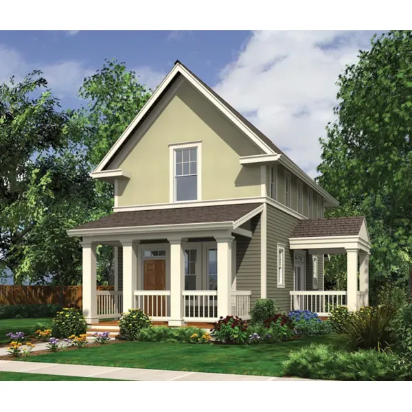 Country House Plan Front of Home - Sunflower Lane Country Home 011D-0447 - Shop House Plans and More