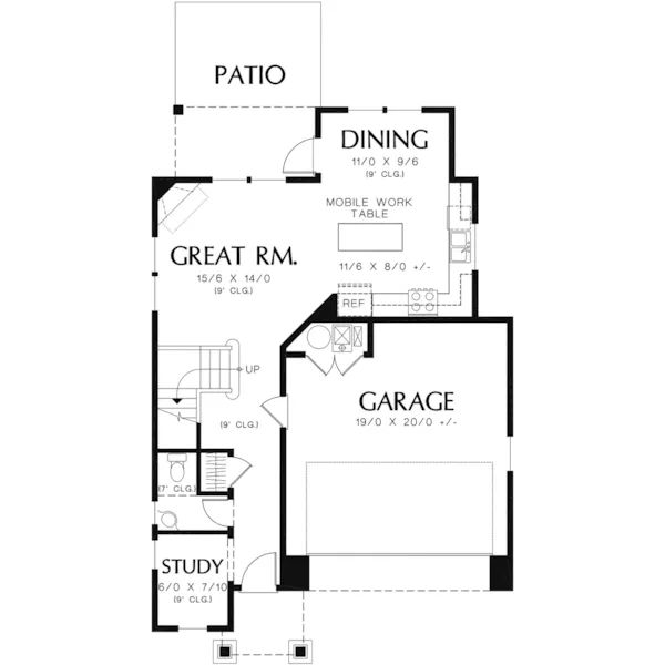 Neoclassical House Plan First Floor - Hanna Rose Country Home 011D-0459 - Search House Plans and More