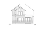 Shingle House Plan Rear Elevation - Cottonwood Hill Country Home 011D-0464 - Search House Plans and More