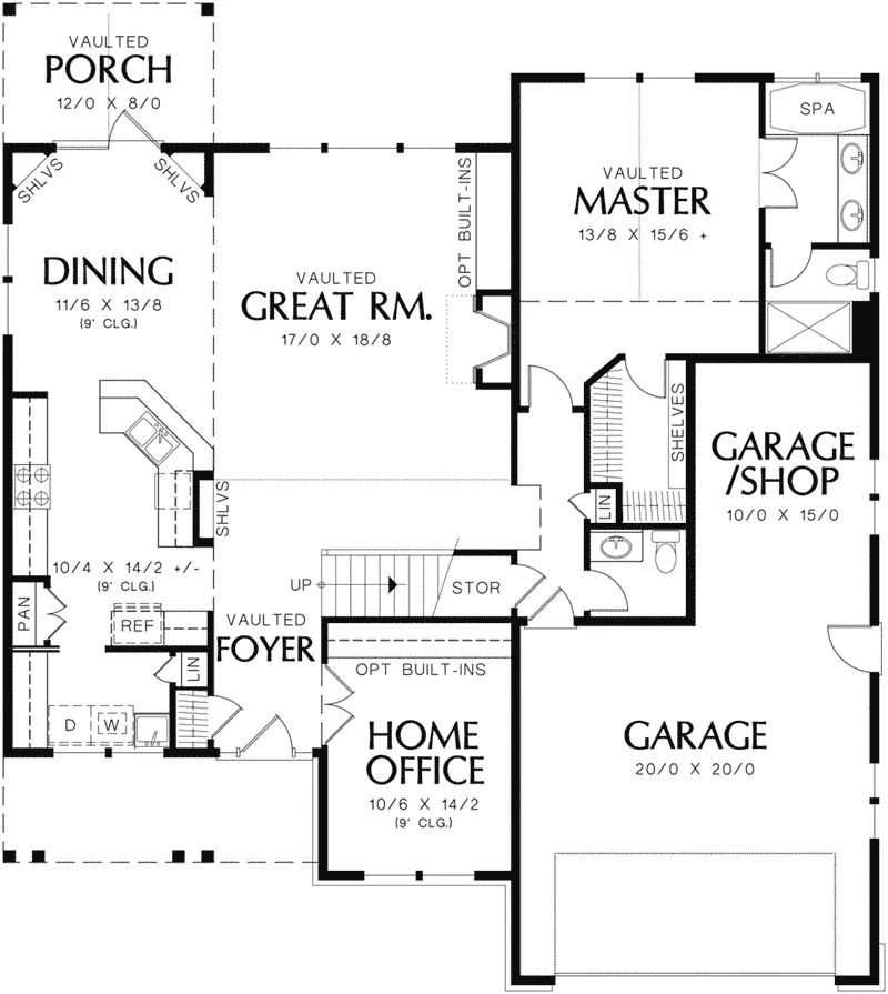 Country House Plan First Floor - Gladwick Country Home 011D-0507 - Search House Plans and More