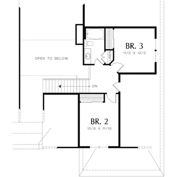 Shingle House Plan Second Floor - Gladwick Country Home 011D-0507 - Search House Plans and More