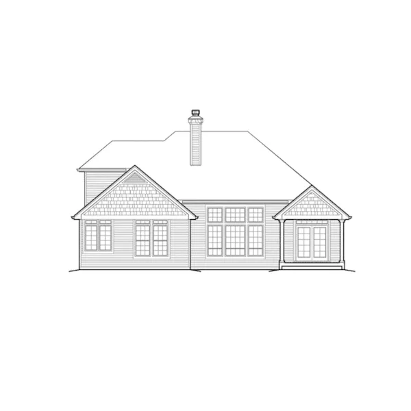 Shingle House Plan Rear Elevation - Gladwick Country Home 011D-0507 - Search House Plans and More