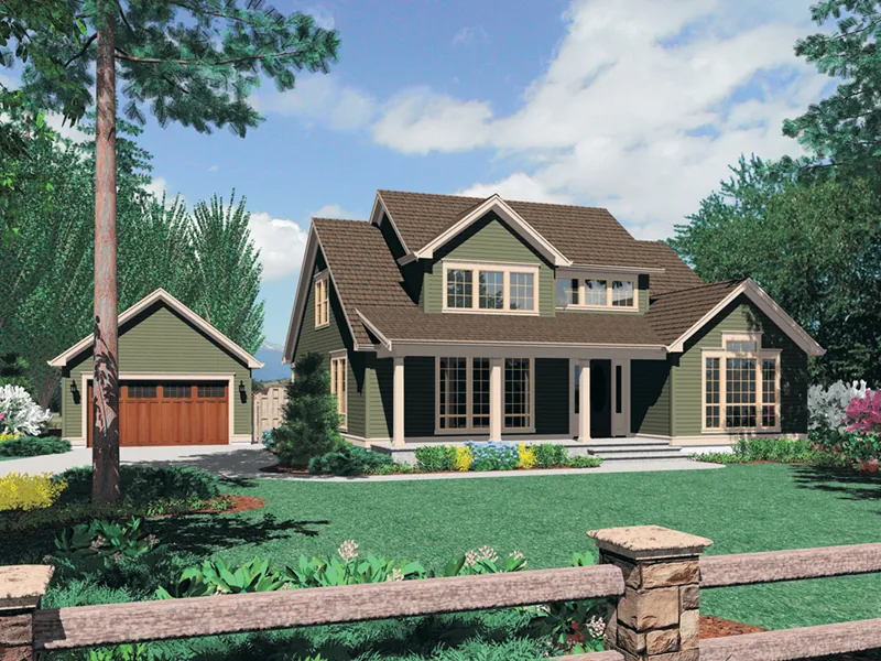 Mountain House Plan Front of Home - Melba Grove Country Home 011D-0508 - Shop House Plans and More