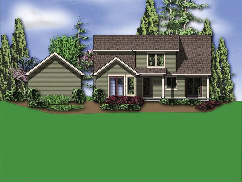 Country House Plan Rear Photo 01 - Melba Grove Country Home 011D-0508 - Shop House Plans and More