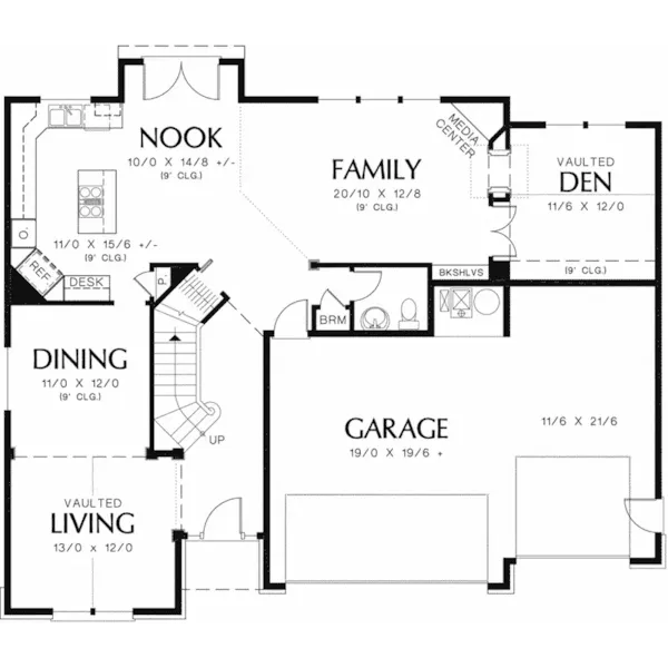 First Floor - 011D-0515 - Shop House Plans and More