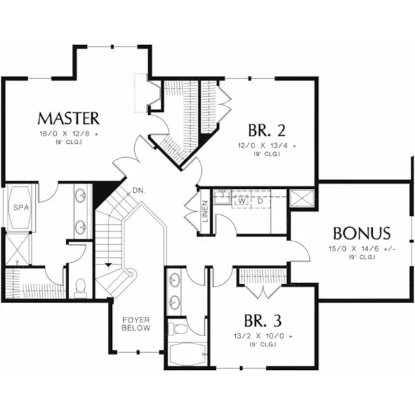 Second Floor - 011D-0515 - Shop House Plans and More