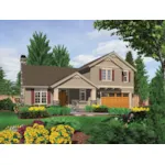 Rustic House Plan Front of Home - Putnam Lane Craftsman Home 011D-0517 - Shop House Plans and More