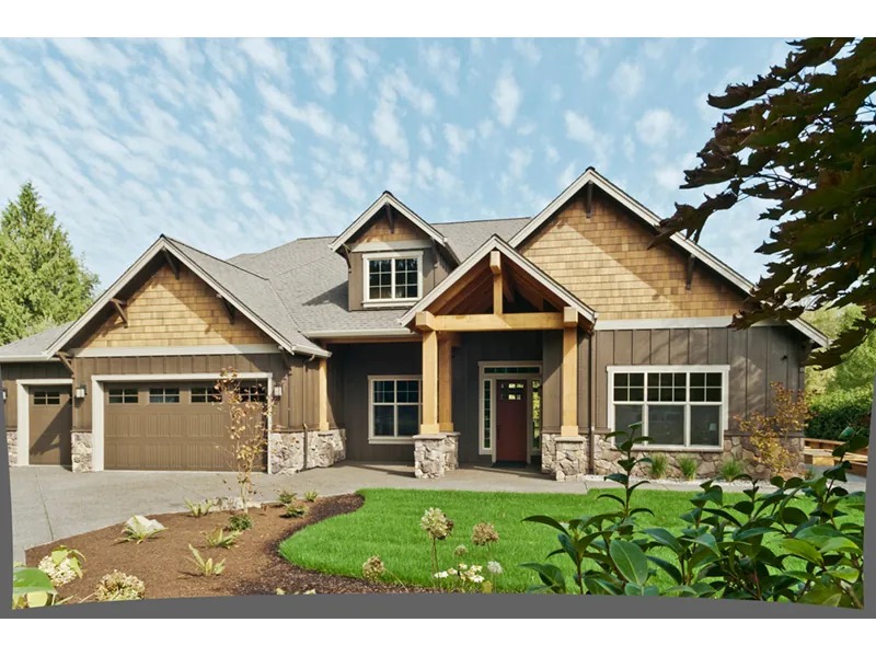 Arts & Crafts House Plan Front Photo 06 - Wrights Creek Craftsman Home 011D-0526 - Shop House Plans and More