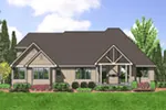 Arts & Crafts House Plan Rear Photo 02 - Mason Hollow Craftsman Home 011D-0528 - Shop House Plans and More