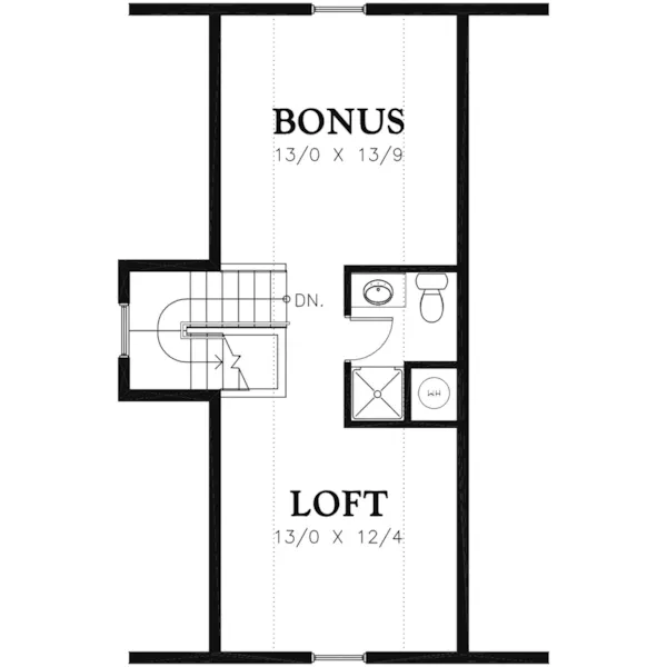 Country House Plan Third Floor - Lucy Hill Narrow Lot Home 011D-0542 - Shop House Plans and More