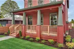 Colonial House Plan Porch Photo 01 - Lucy Hill Narrow Lot Home 011D-0542 - Shop House Plans and More