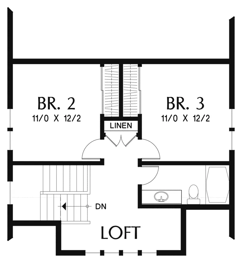 Modern Farmhouse Plan Second Floor - Cypress Creek Modern Farmhouse 011D-0579 - Search House Plans and More