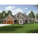 Country French House Plan Front of House 011D-0590