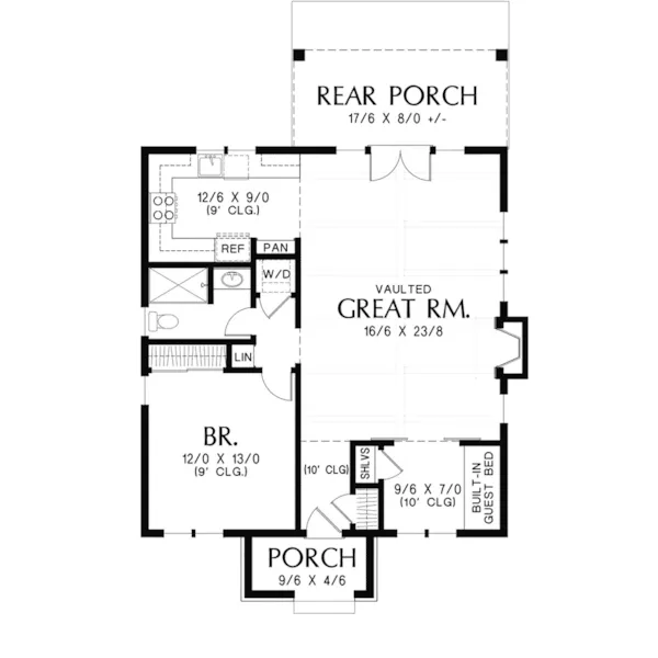 Tudor House Plan First Floor - Boyle European Cottage Home 011D-0591 - Search House Plans and More