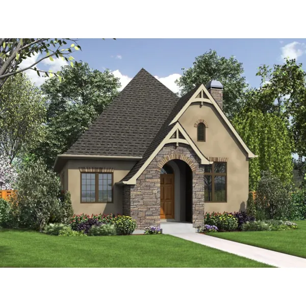 Tudor House Plan Front of Home - Boyle European Cottage Home 011D-0591 - Search House Plans and More