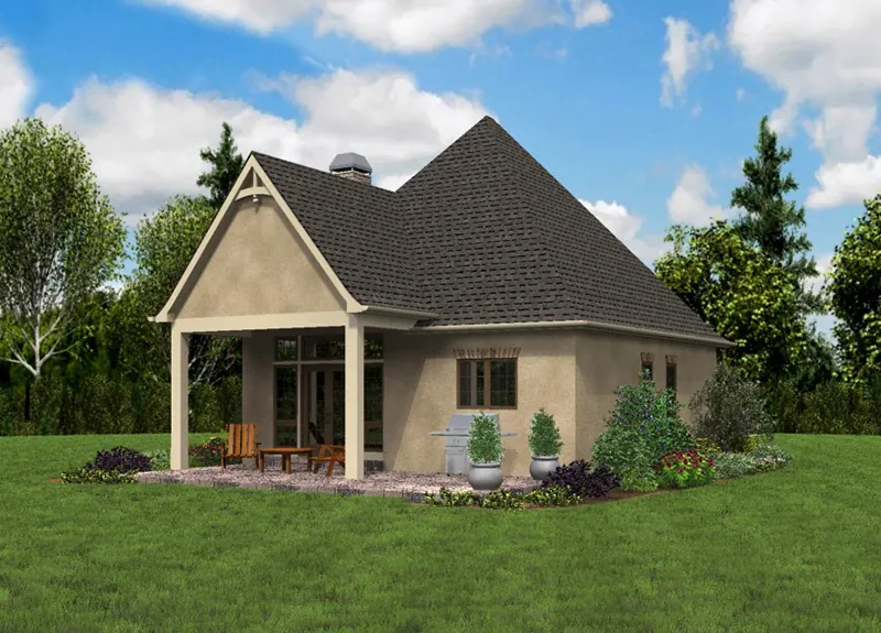 Country French House Plan Rear Photo 02 - Boyle European Cottage Home 011D-0591 - Search House Plans and More