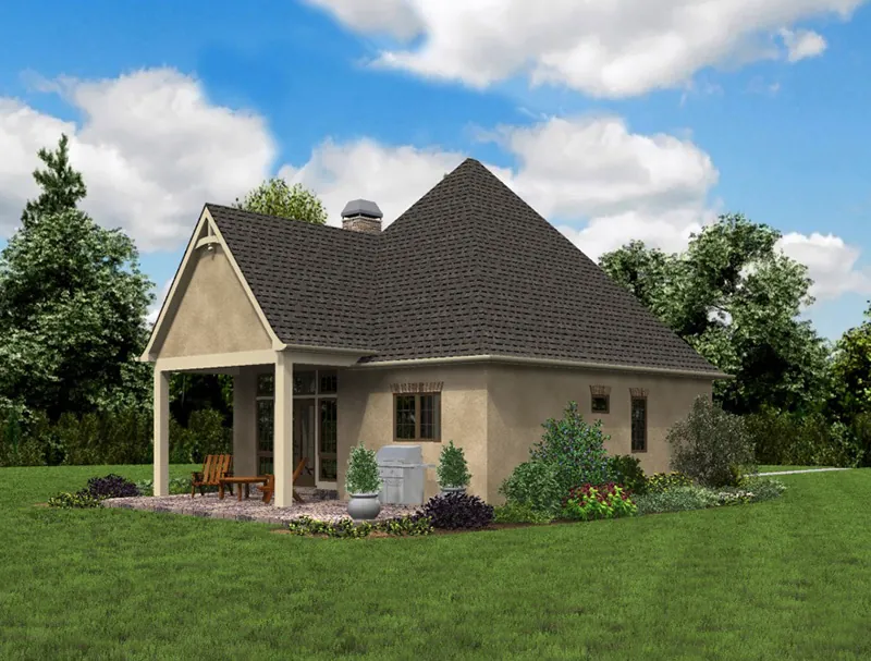 Country French House Plan Rear Photo 03 - Boyle European Cottage Home 011D-0591 - Search House Plans and More