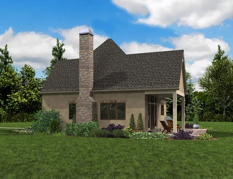 Country French House Plan Side View Photo 02 - Boyle European Cottage Home 011D-0591 - Search House Plans and More