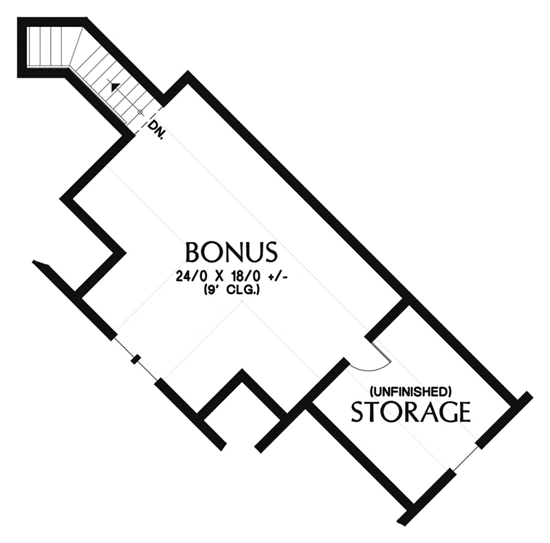 European House Plan Bonus Room - Geneva Lane Craftsman Home 011D-0606 - Search House Plans and More