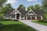 Arts & Crafts House Plan Front of House 011D-0606