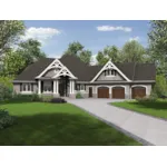 Country French House Plan Front of House 011D-0606