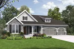Ranch House Plan Front of House 011D-0608