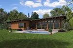 Rustic House Plan Rear Photo 01 - Reza Modern Ranch Home 011D-0610 - Shop House Plans and More
