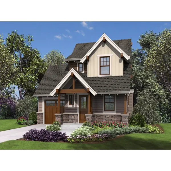 Arts & Crafts House Plan Front of Home - Parson Field Craftsman Cottage 011D-0612 - Shop House Plans and More