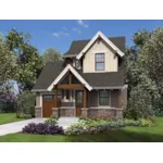 Arts & Crafts House Plan Front of Home - Parson Field Craftsman Cottage 011D-0612 - Shop House Plans and More