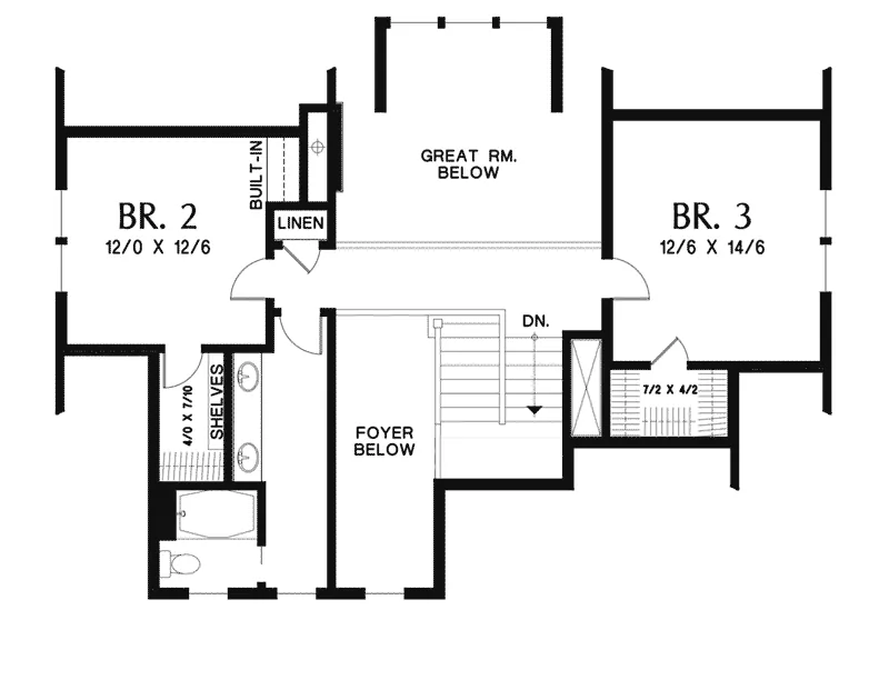 Modern House Plan Second Floor - Carleigh Modern Farmhouse 011D-0622 - Search House Plans and More