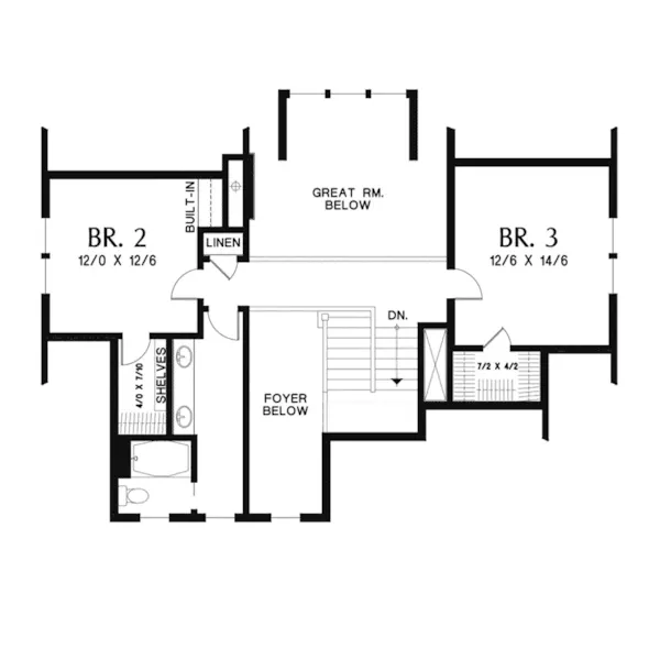 Prairie House Plan Second Floor - Carleigh Modern Farmhouse 011D-0622 - Search House Plans and More