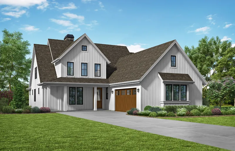 Country House Plan Front of Home - Carleigh Modern Farmhouse 011D-0622 - Search House Plans and More
