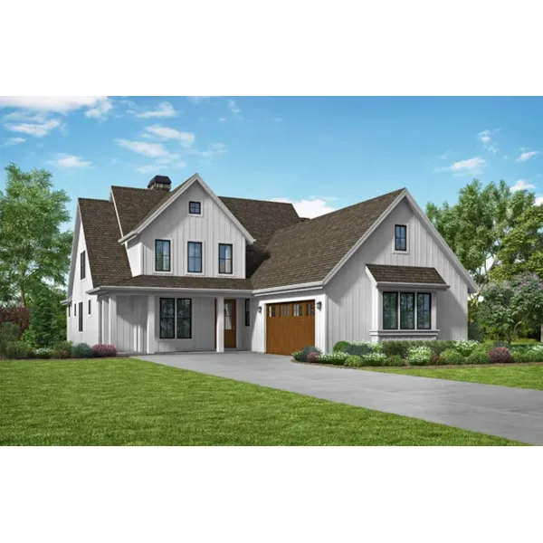 Prairie House Plan Front of Home - Carleigh Modern Farmhouse 011D-0622 - Search House Plans and More