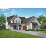 Prairie House Plan Front of House 011D-0622