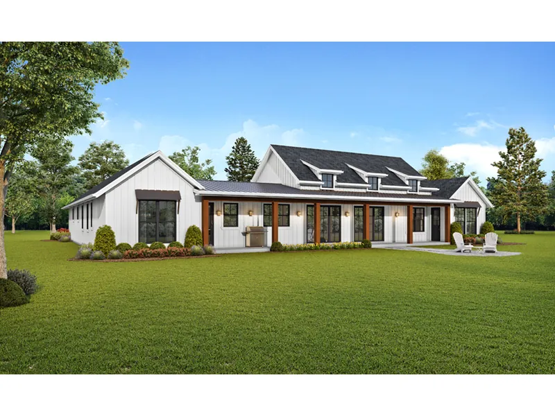 Country House Plan Rear Photo 01 - Allison Park Modern Farmhouse 011D-0630 - Search House Plans and More