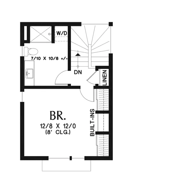 Contemporary House Plan Second Floor - 011D-0631 | House Plans and More