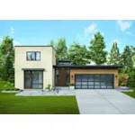 Contemporary House Plan Front of House 011D-0631